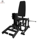 Titanium Strength Elite Series Ultimate Abductor-Adductor in Schwarz, Schrägansicht ohne Scheibe mit Beinpolstern