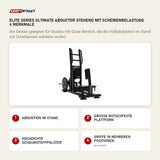 Titanium Strength Elite Series Ultimate Abductor Stehend mit Scheibenbelastung mit 4 Merkmalen: Abduktion im Stand, Große rutschfeste Plattform, Hochdichte Schaumstoffpolster, Griffe in mehreren Positionen