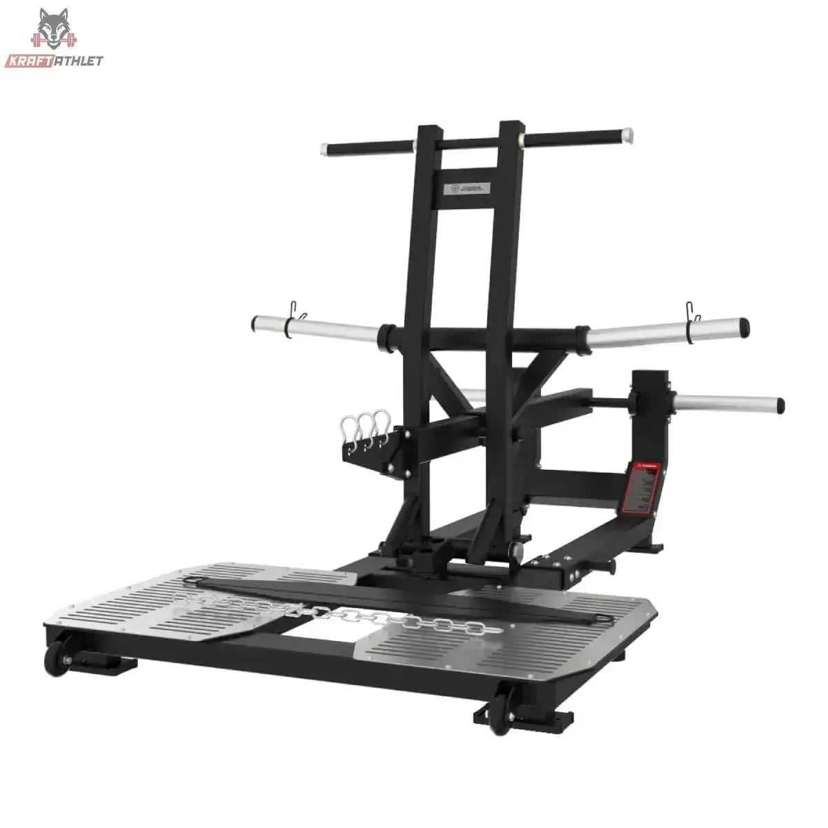 Titanium Strength Elite Series Ultimate Belt Squat – Schrägansicht von links mit Hebelarm