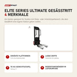 Titanium Strength Elite Series Ultimate Gesäßtritt mit 4 Merkmalen: Erhöhte Plattformen, Lange Griffe, 70-kg-Gewichtsstapel, Widerstandsbänder im Lieferumfang