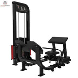 Titanium Strength Elite Series Ultimate Hip Thrust – Schrägansicht von hinten mit Rückenpolster und Hüftbügel