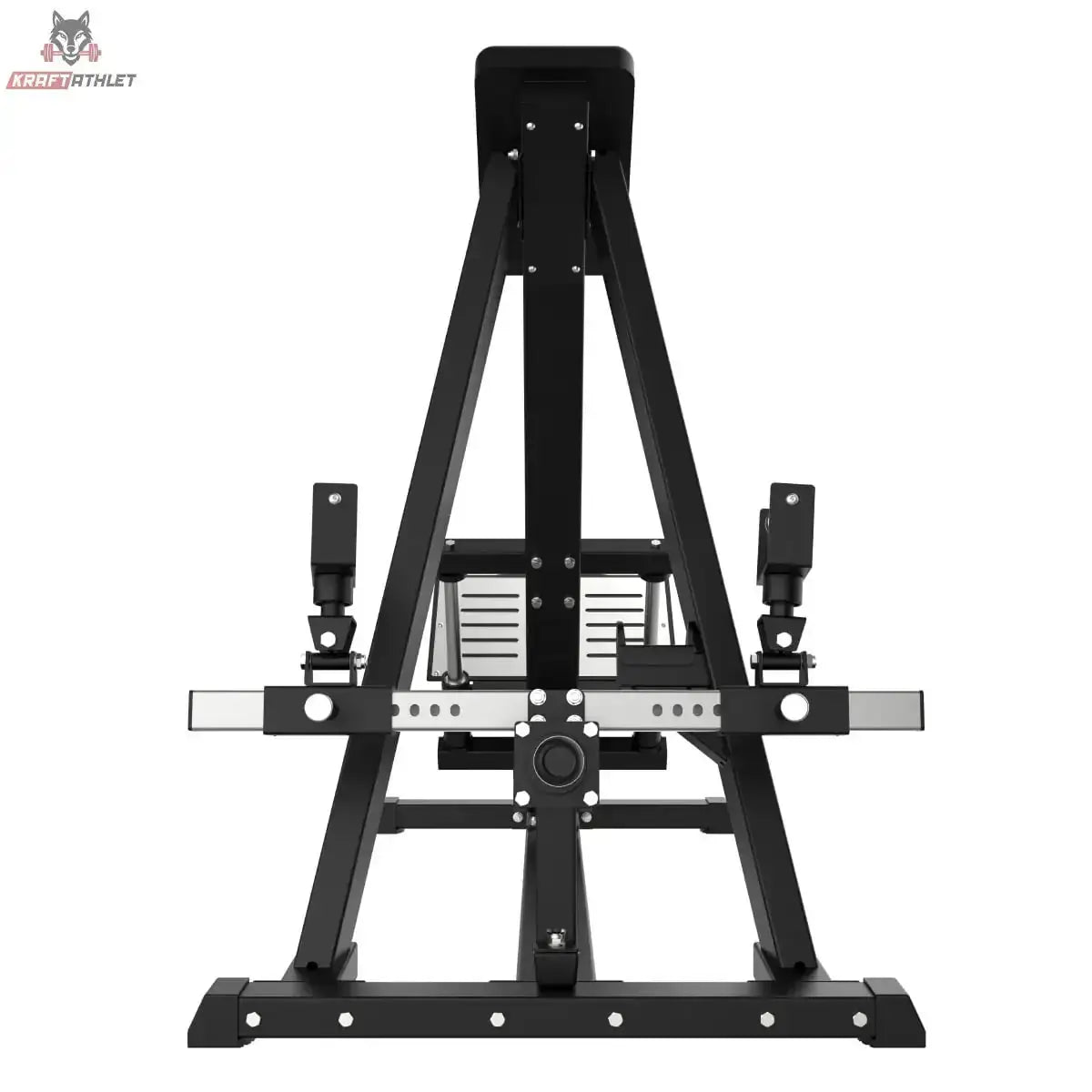 Titanium Strength Elite Series Ultimate T-Bar Rudern mit einstellbaren Griffen: Frontansicht mit A-Rahmen