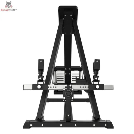 Titanium Strength Elite Series Ultimate T-Bar Rudern mit einstellbaren Griffen: Frontansicht mit A-Rahmen
