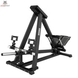 Titanium Strength Elite Series Ultimate T-Bar Rudern mit einstellbaren Griffen: Schrägansicht von vorn ohne Gewicht