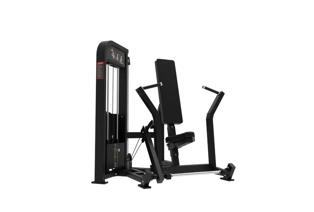 Titanium Strength Elite Series Vertikale Brustpresse – Kleine Gesamtansicht mit Sitz und Griffarmen