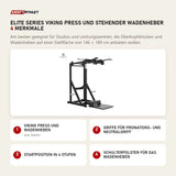 Titanium Strength Elite Series Viking Press und Stehender Wadenheber mit 4 Merkmalen: Viking Press und Wadenheben, Griffe für Pronations- und Neutralgriff, Startposition in 4 Stufen, Schulterpolster für das Wadenheben