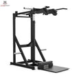 Titanium Strength Elite Series Viking Press und Stehender Wadenheber in Schrägansicht mit Viking-Griffen, Bodenplatte und Wadenblock