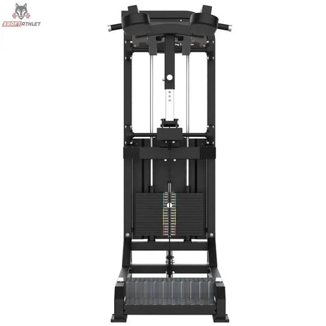 Titanium Strength Elite Series Wadenmaschine Stehend – Frontansicht mit Schulterbügel und Trittplatte