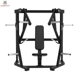 Titanium Strength Elite Series Wide Chest Press in Frontansicht mit Rückenpolster, Sitz und Scheibenhornen