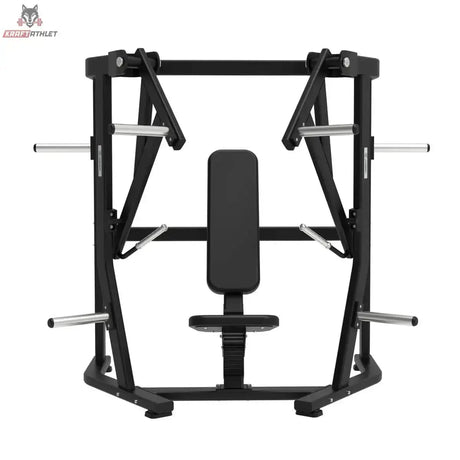 Titanium Strength Elite Series Wide Chest Press in Frontansicht mit Rückenpolster, Sitz und Scheibenhornen