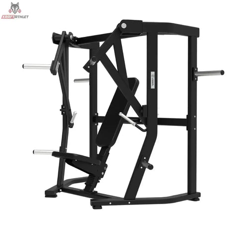 Titanium Strength Elite Series Wide Chest Press in Schrägansicht von hinten links mit Hebelarmen