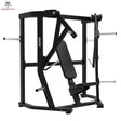 Titanium Strength Elite Series Wide Chest Press in Schrägansicht von vorn mit schwarzem Rahmen und Sitzpolster