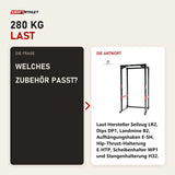 Frage und Antwort zu Titanium Strength Evolution Heavy Duty Power Rack RH60: Welches Zubehör passt?