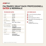 Technische Daten und Merkmale von Titanium Strength Faltbares Squat Rack Professionell als Tabelle