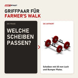 Frage und Antwort zu Titanium Strength FM16 Farmer Walkers: Welche Scheiben passen?