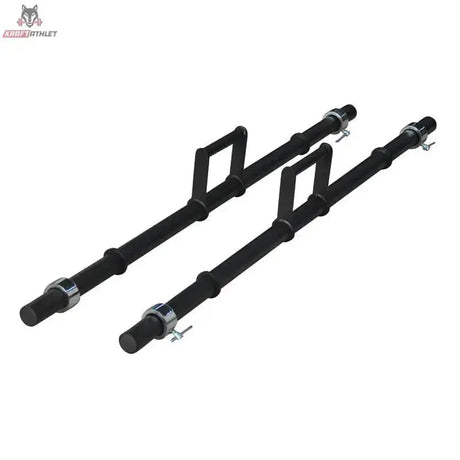 Titanium Strength FM16 Farmer Walkers, zwei schwarze Griffe unbeladen in Schrägansicht mit Verschlüssen