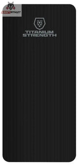 Titanium Strength FMS Fitnessmatte Small in Schwarz, ausgerollt mit Rillenstruktur, Draufsicht