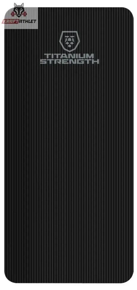 Titanium Strength FMS Fitnessmatte Small in Schwarz, ausgerollt mit Rillenstruktur, Draufsicht
