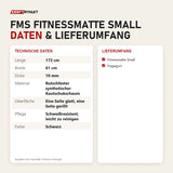 Technische Daten und Lieferumfang von Titanium Strength FMS Fitnessmatte Small als Tabelle