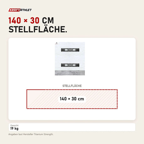 Maßbild Titanium Strength FR360-ST Verstärkungsset für FR360: Stellfläche 140 × 30 cm