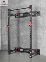 Titanium Strength FR360-ST Verstärkungsset für FR360 am ausgeklappten Rack an Betonwand, Schrägansicht