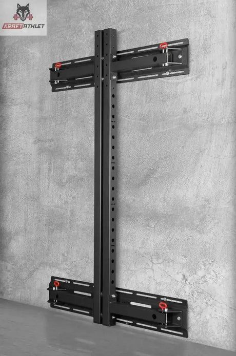Titanium Strength FR360-ST Verstärkungsset für FR360 am zusammengeklappten Rack an Betonwand, Frontansicht