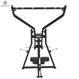 Titanium Strength Frontale Latzugmaschine Elite Series in Frontansicht mit breitem Griffbügel und Beinpolster