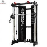 Titanium Strength FT90 Seilzugstation mit Smith-Maschine in Seitenansicht mit Smith-Stange