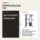 Frage und Antwort zu Titanium Strength Functional Cable Pack mit Hanteln: Was ist im Set enthalten?