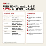 Technische Daten und Lieferumfang von Titanium Strength Functional Wall RIG T1 als Tabelle