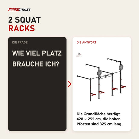 Frage und Antwort zu Titanium Strength Functional Wall RIG T2: Wie viel Platz brauche ich?
