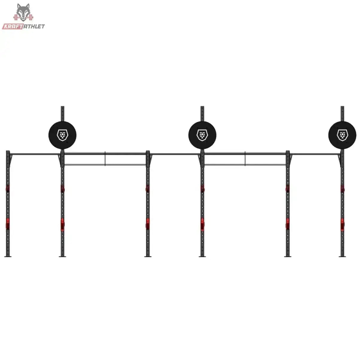 Titanium Strength Functional Wall RIG T3, Frontansicht mit drei Zielscheiben