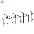 Titanium Strength Functional Wall RIG T4 in Schwarz, Gesamtansicht mit vier Stationen und Zielscheiben
