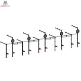 Titanium Strength Functional Wall RIG T5 in Schwarz, Gesamtansicht der Wandmontage mit mehreren Stationen