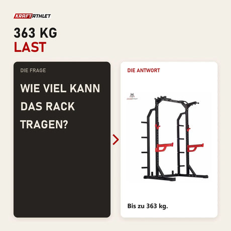 Frage und Antwort zu Titanium Strength Funktionelles Half Rack RF10: Wie viel kann das Rack tragen?