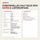 Technische Daten und Lieferumfang von Titanium Strength Funktionelles Half Rack RF10 als Tabelle
