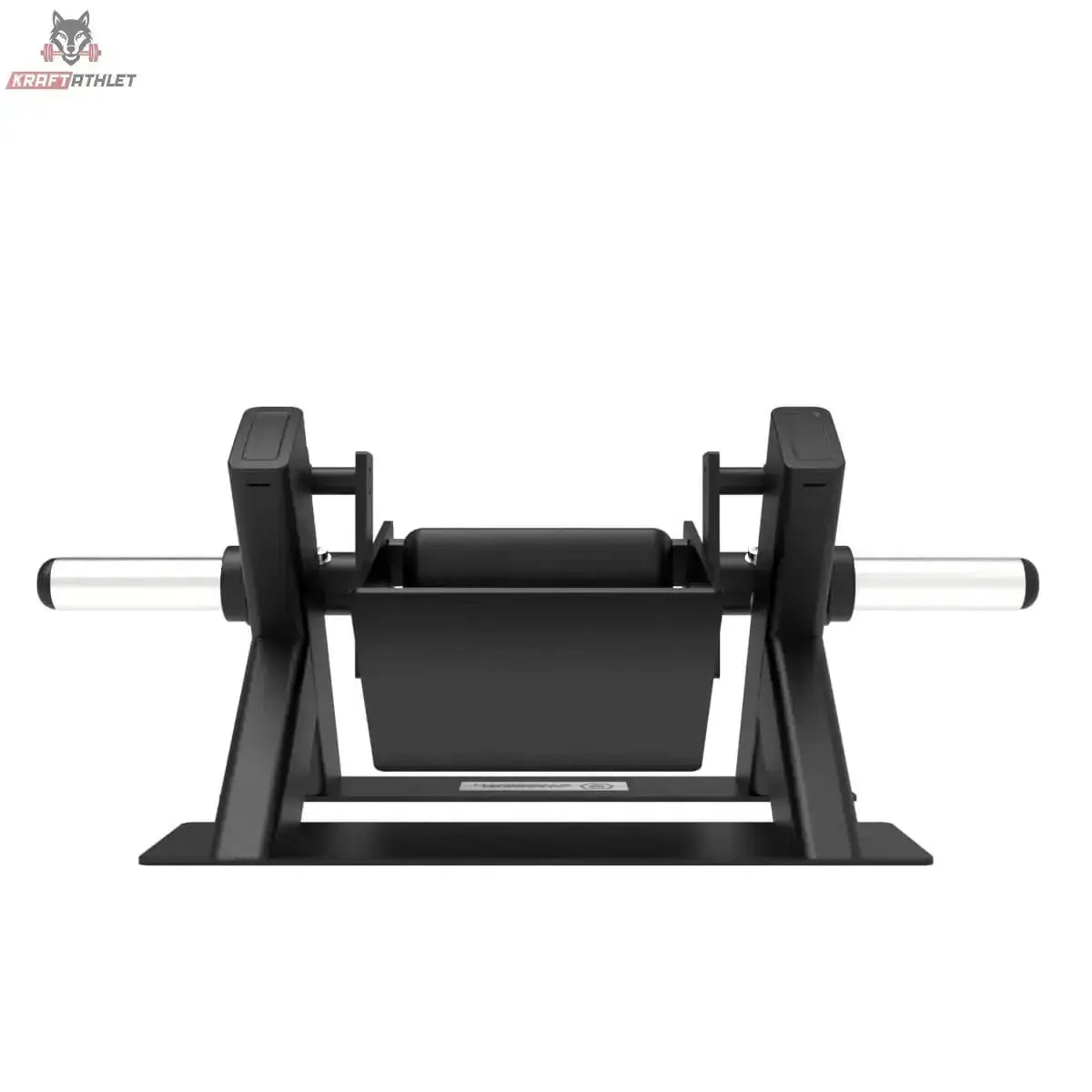 Titanium Strength Fußheber-/Tibialis-Anterior-Trainer Elite Series in der Rückansicht mit Fußpolster und verchromter Hantelstange