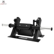 Titanium Strength Fußheber-/Tibialis-Anterior-Trainer Elite Series in Schrägansicht mit Fußpolster, Hantelstange und Bodenplatte