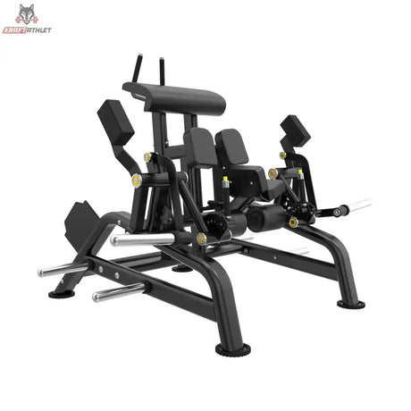Titanium Strength Genesis Series IsoLateral Beinbeuger Knien – Schrägansicht von links mit Unterarmpolstern, schwarz