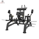 Titanium Strength Genesis Series IsoLateral Beinbeuger Knien – Frontansicht mit Kniepolster und Beinrollen, schwarz