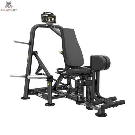 Titanium Strength Genesis Series Adduktorenhebel in Schrägansicht von vorne mit Sitz und Beinpolstern