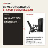 Frage und Antwort zu Titanium Strength Genesis Series Adduktorenmaschine: Was lässt sich einstellen?