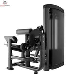 Titanium Strength Genesis Series Bauch und unterer Rücken in Schwarz, Rückansicht mit Gewichtsstapelverkleidung