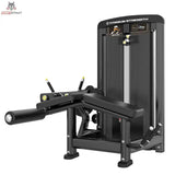 Titanium Strength Genesis Series Beinbeuger liegend in Seitenansicht mit Liegefläche, Haltegriffen und Hebelarm in Schwarz