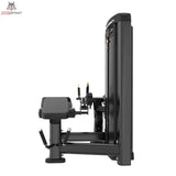 Titanium Strength Genesis Series Beinbeuger liegend von vorne mit Liegepolster und Haltegriffen in Schwarz