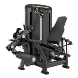 Titanium Strength Genesis Series Beinbeuger sitzend, Schrägansicht von rechts mit Sitz und Rückenlehne