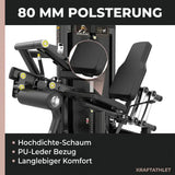 Titanium Strength Genesis Series Beinbeuger sitzend: Grafik zur Polsterung aus Schaum mit PU-Leder-Bezug