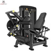 Titanium Strength Genesis Series Beinbeuger sitzend und Beinstrecker in Schwarz, Schrägansicht von links mit Beinpolstern