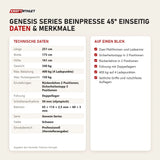 Technische Daten und Merkmale von Titanium Strength Genesis Series Beinpresse 45° einseitig als Tabelle