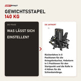 Frage und Antwort zu Titanium Strength Genesis Series Beinstrecker: Was lässt sich einstellen?